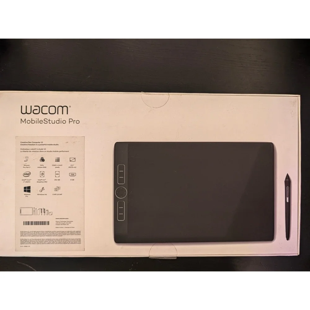 Wacom MobileStudio Pro 13 Creative Pen Computer Tablet Black Cintiq DTH-W1320
